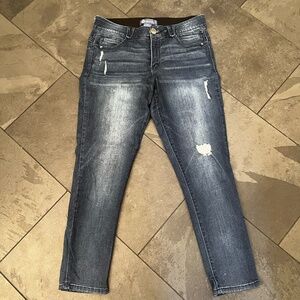 Democracy "Ab"solution Cropped Distressed Jeans